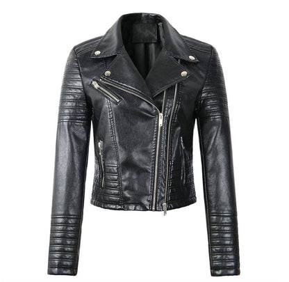 Zwart Leren Dames Jack Met Asymmetrische Rits