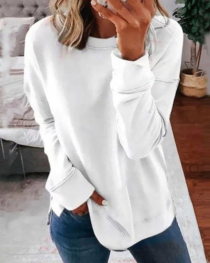 Lentefris Oversized Vrouwen Sweater met Ronde Hals