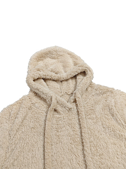 Knusse Warme Teddy Maxi Sweaterjurk Met Zakken Voor Dames
