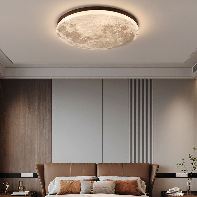 Ronde LED plafondlamp met maanmotief