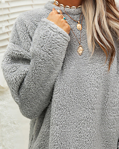 Winterse Fleece Sweaterjurk Dames Warm