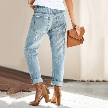 Zoë – Relaxed Fit Jeans met Elastische Taille voor Dames
