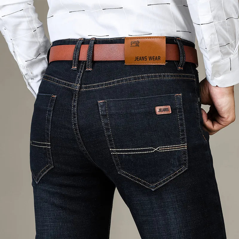 Stretch Jeans voor Heren Slim Fit Comfortabele Spijkerbroek