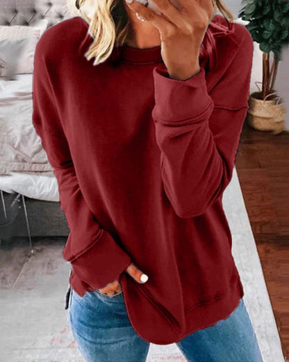 Lentefris Oversized Vrouwen Sweater met Ronde Hals