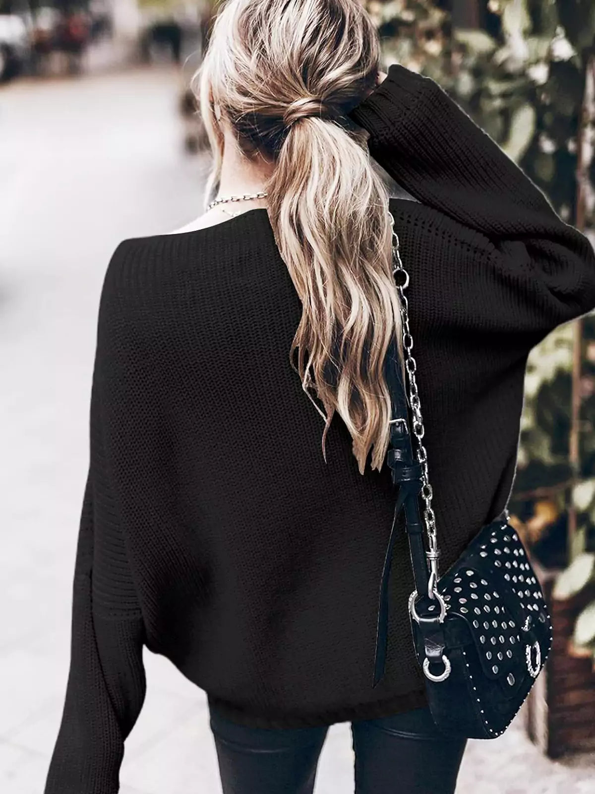 Casual Oversized Gebreide Dames Set met Mini Rok en Sweater