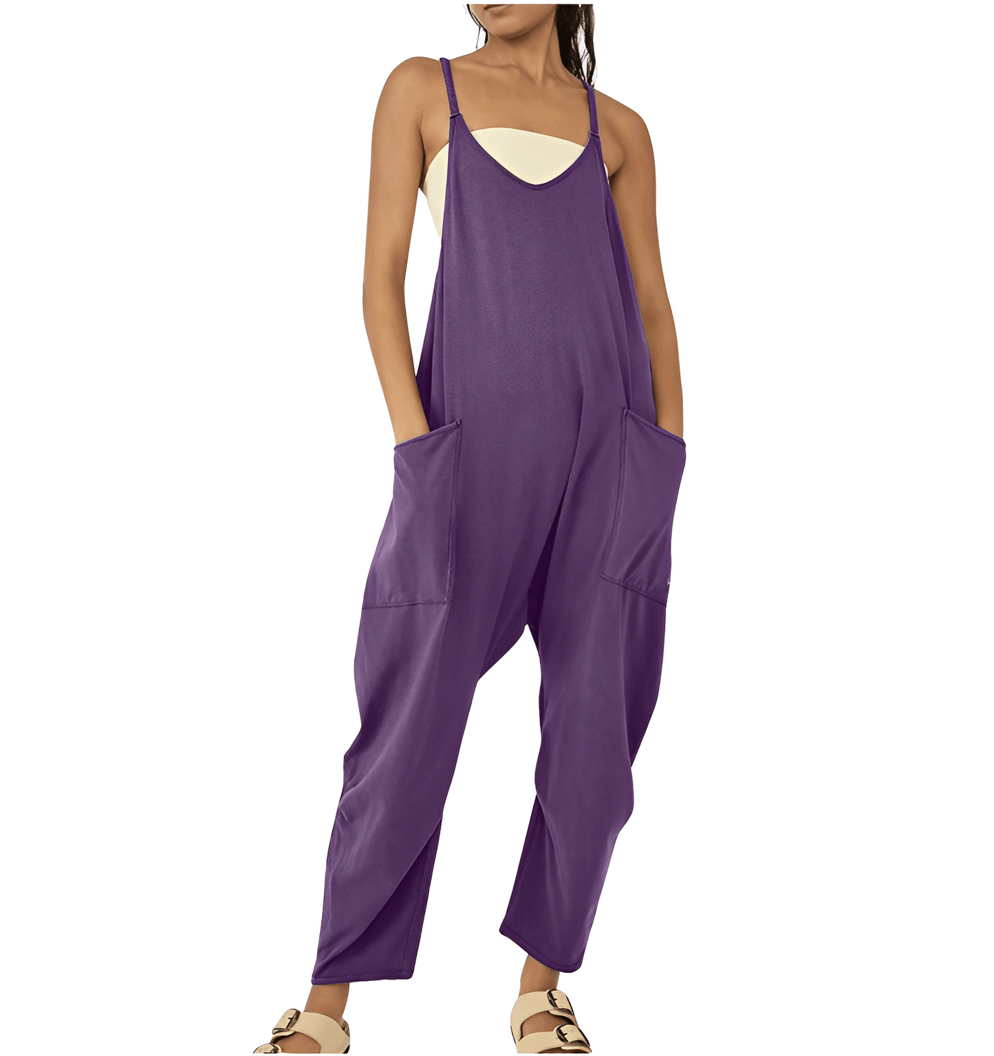 Ava - Loose Fit Jumpsuit met Spaghettibandjes voor Dames