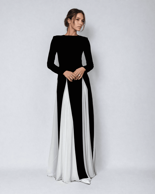 ALESSIA - Elegante Maxi Jurk met Vloeiende Pasvorm