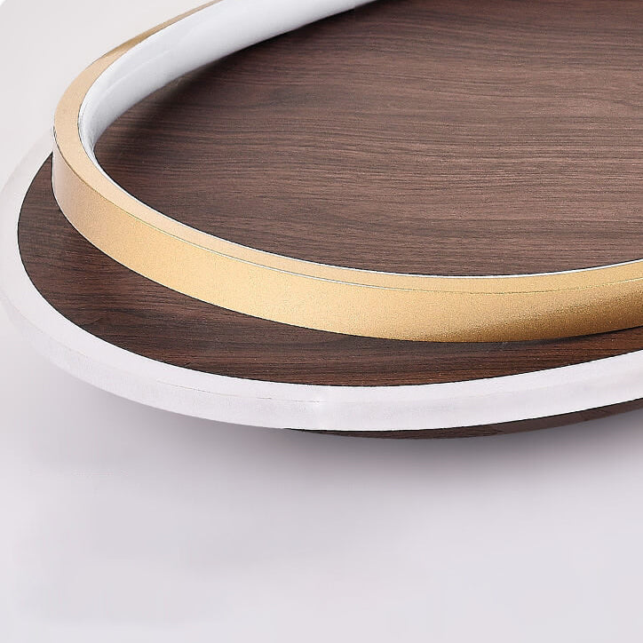 Ronde houten LED plafondlamp in modern Scandinavisch design