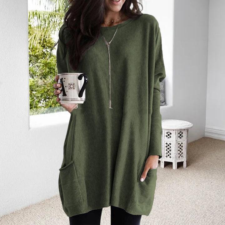 Dames mini winter jurk met zakken
