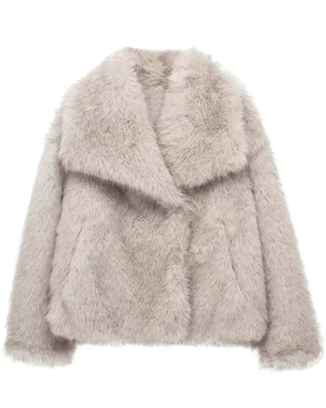 Warm Oversized Dames Faux Fur Winterjas Met Zakken