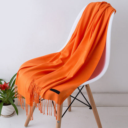 Elegante Winterse Zachte Sjaal met Extra Lange Franjes