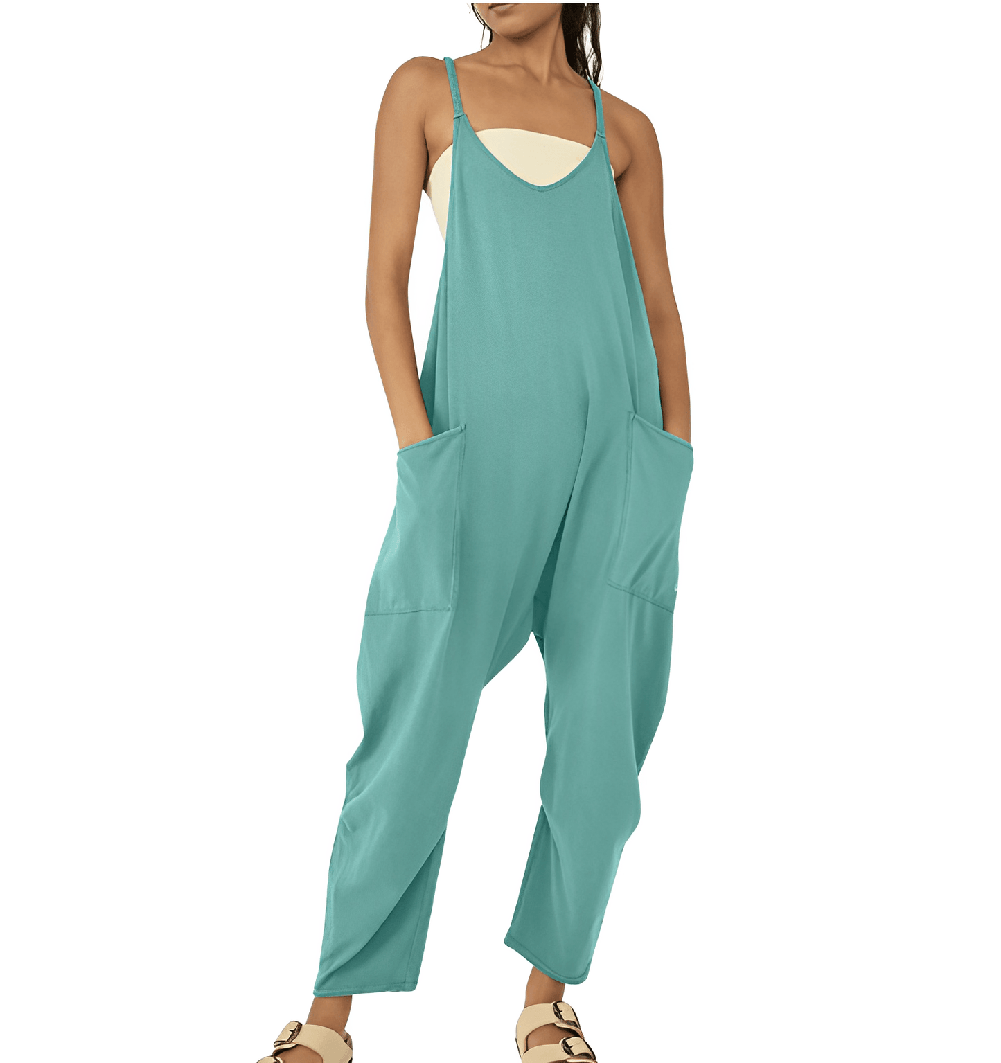 Ava - Loose Fit Jumpsuit met Spaghettibandjes voor Dames