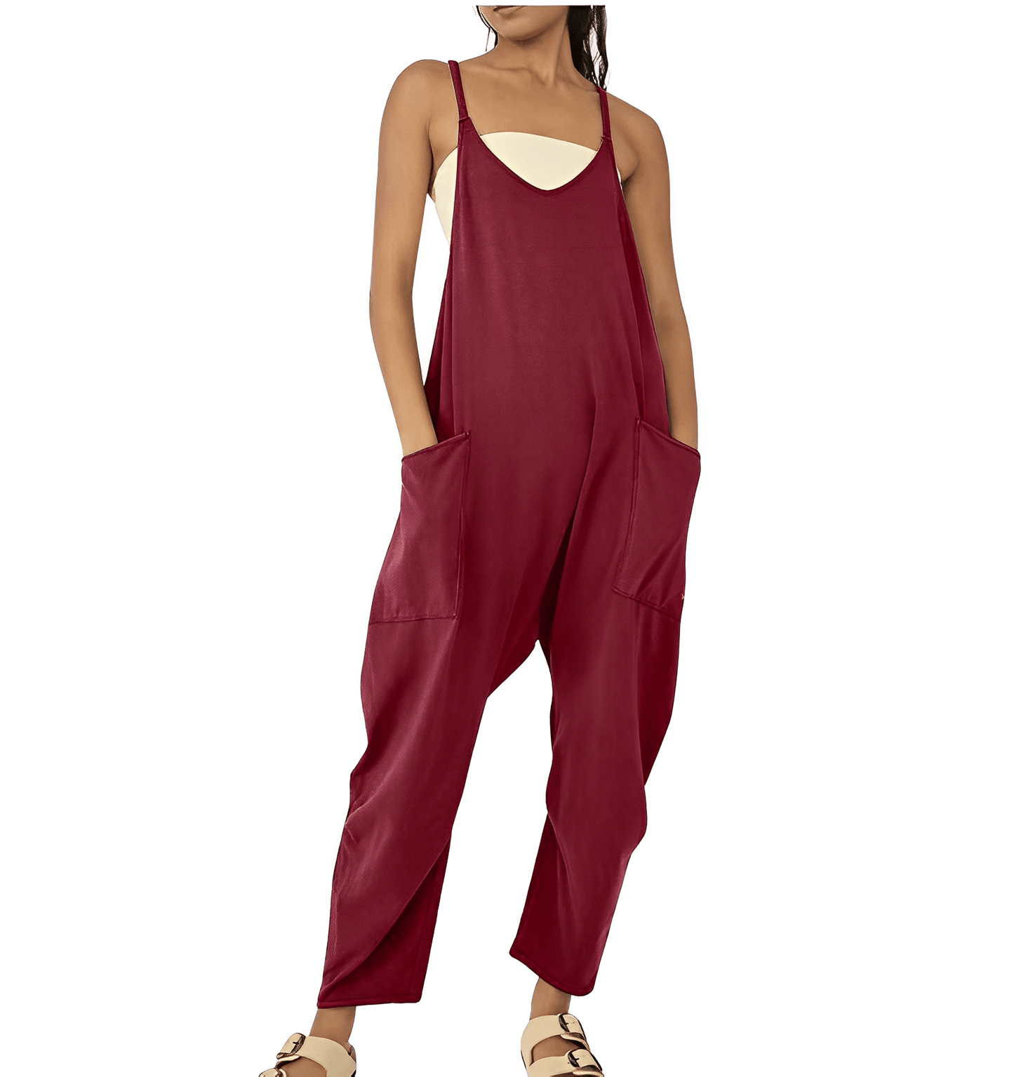 Ava - Loose Fit Jumpsuit met Spaghettibandjes voor Dames