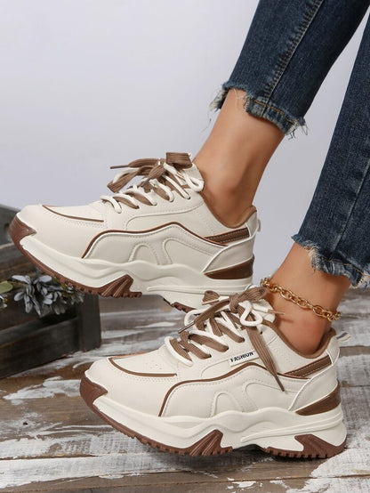 Josefien - Stijlvolle Sneakers met plateauzool en mesh inzet