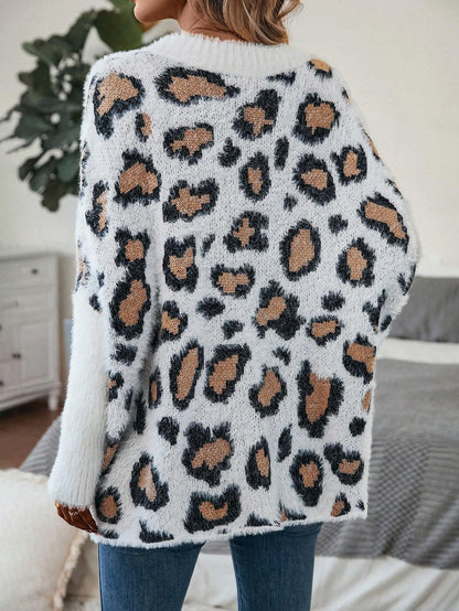 Luipaard Print Fluffy Winter Dames Vest