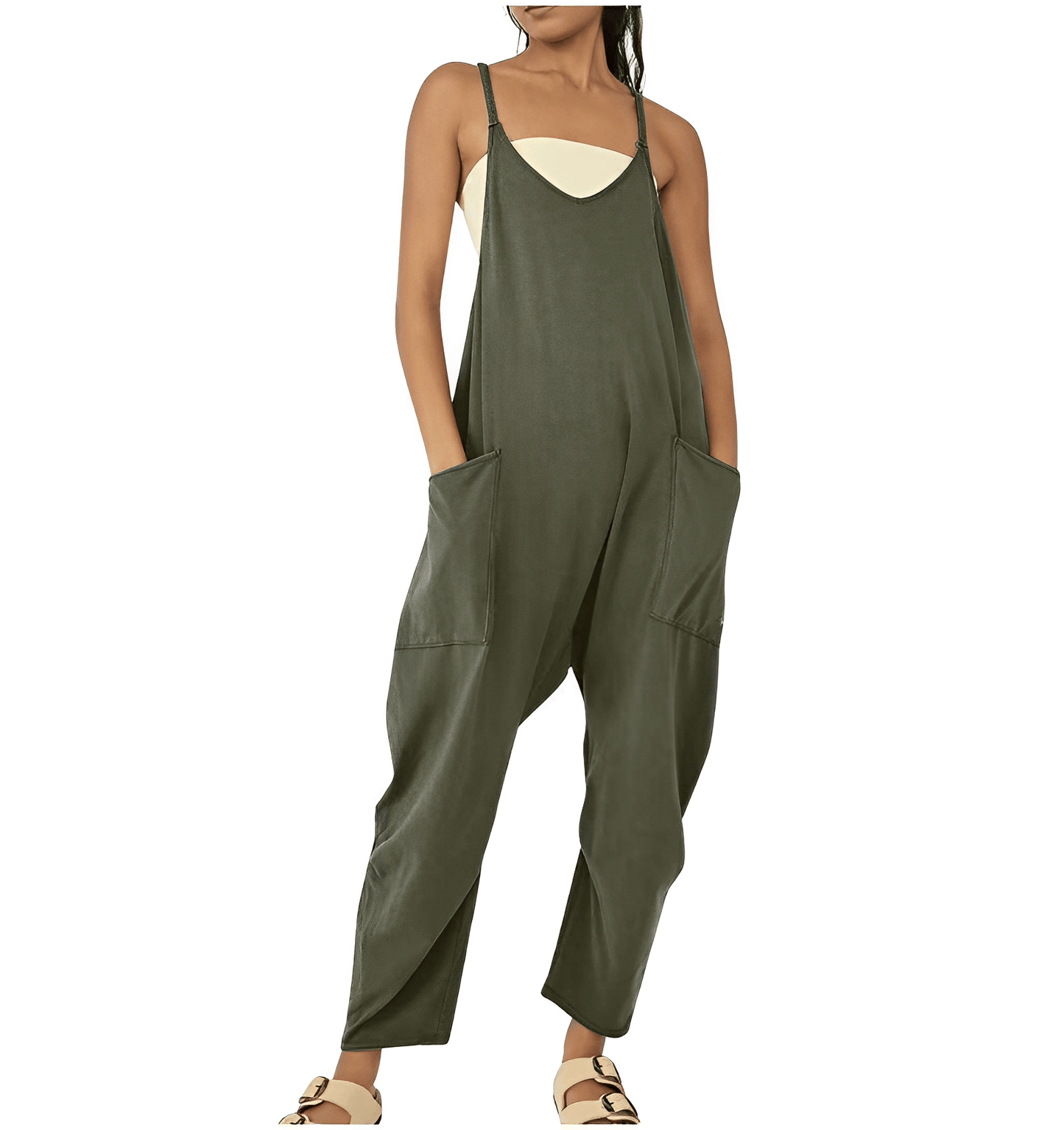 Ava - Loose Fit Jumpsuit met Spaghettibandjes voor Dames