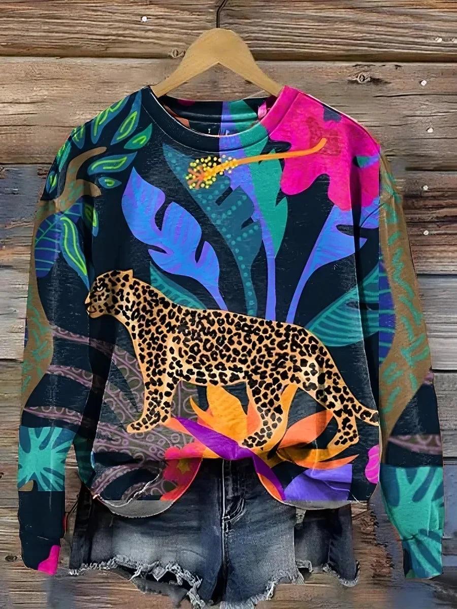 Blakely – Oversized Trui met Dierenprint voor Dames