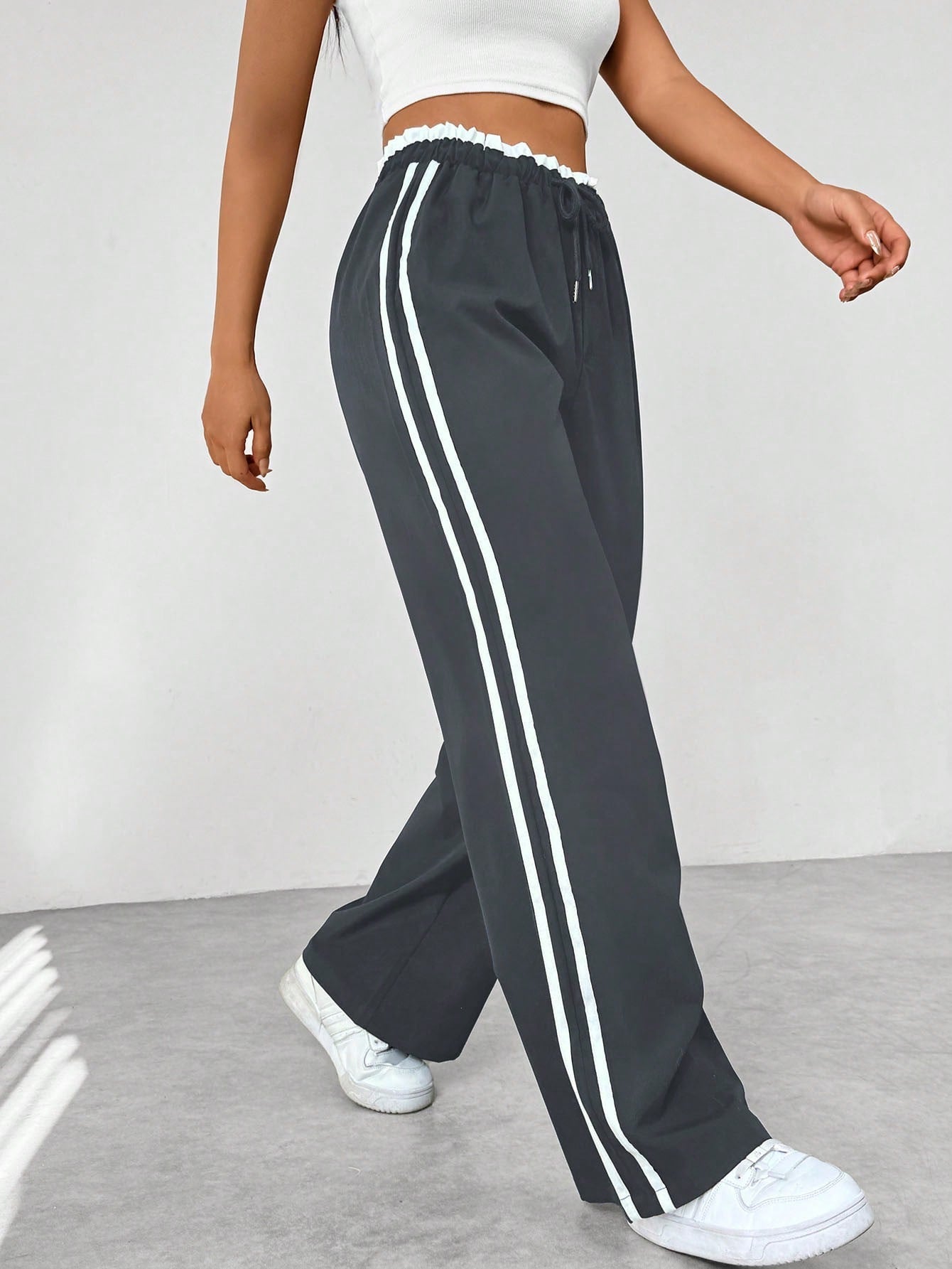 Lotte - Wide-Leg Trendy Sportieve Broek