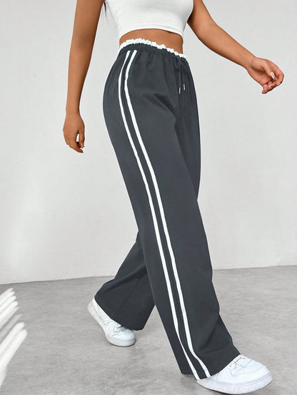 Lotte - Wide-Leg Trendy Sportieve Broek