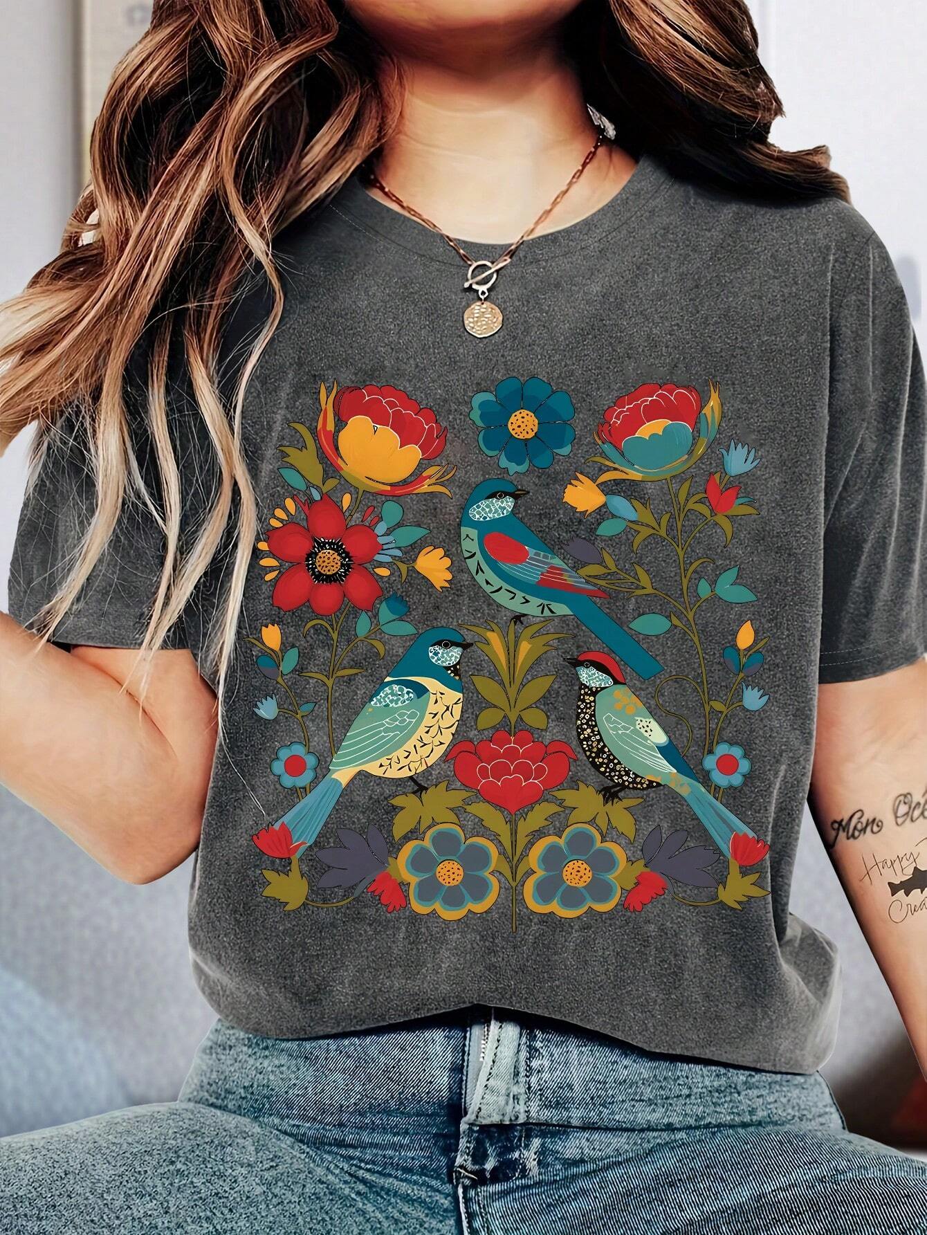 Jovanka - Vintage bloemen T-shirt voor dames