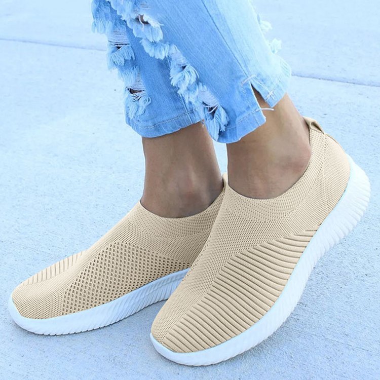 Vrouwen Instap Sneakers Met Strassdetails En Comfortzool