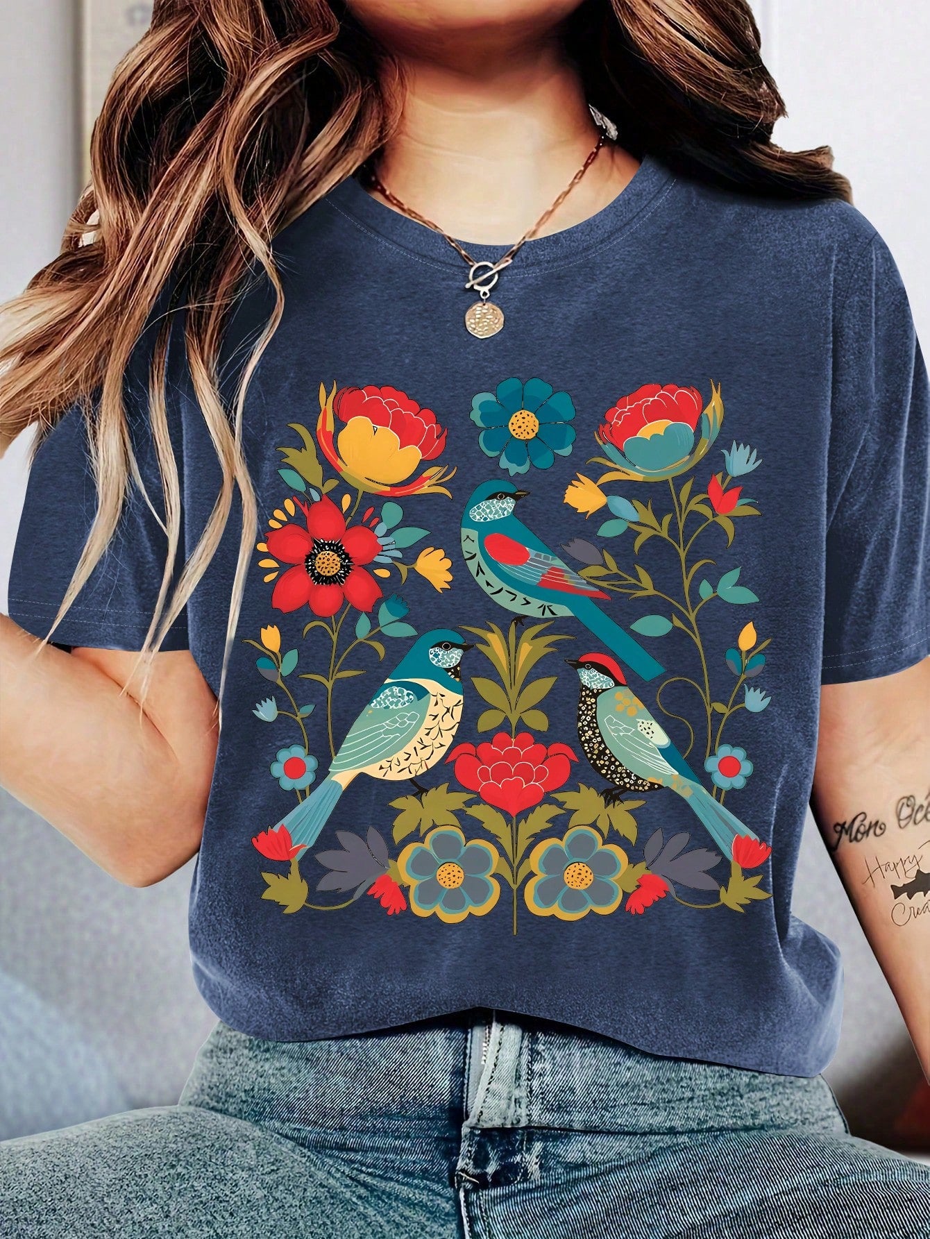 Jovanka - Vintage bloemen T-shirt voor dames