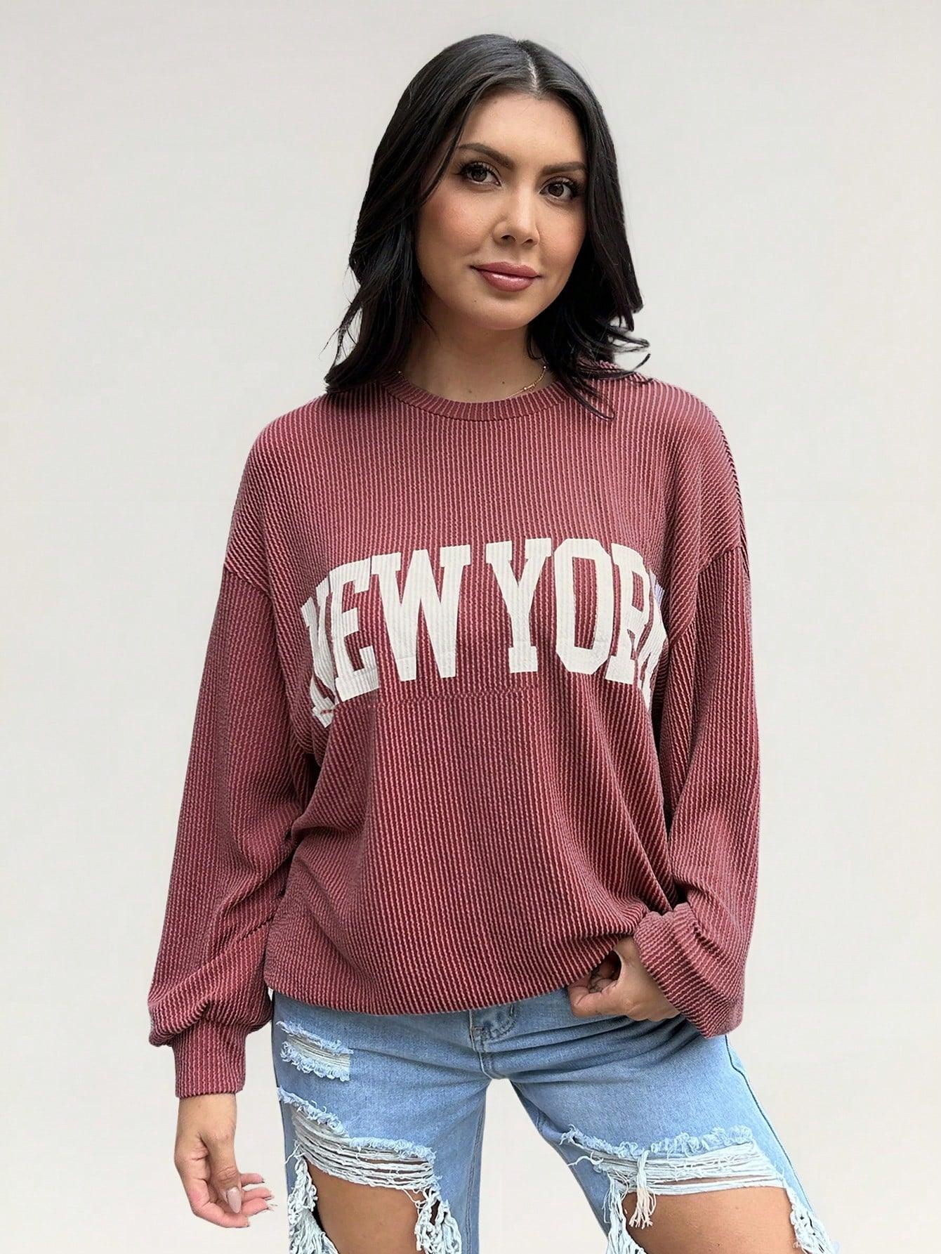 Susanne - Gestreept sweatshirt met roze details voor dames