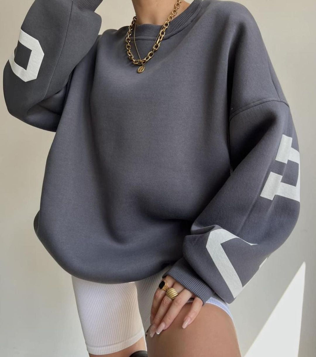 Mélisande - Oversized Cropped Sweatshirt voor dames