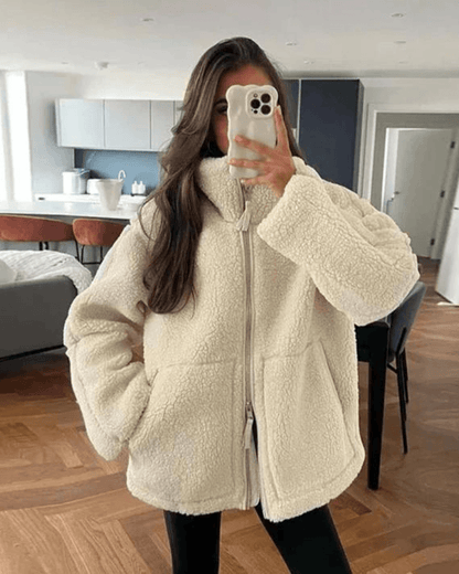 Warme Dames TEddy Fleece Jas