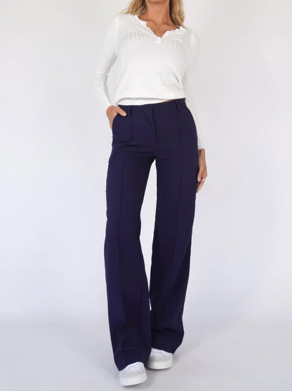 Mila – High Waist Pantalon met Wijde Pijpen voor Dames