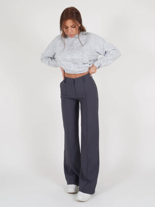 Carina - High Waist Pantalon met Uitlopende Pijpen voor Dames
