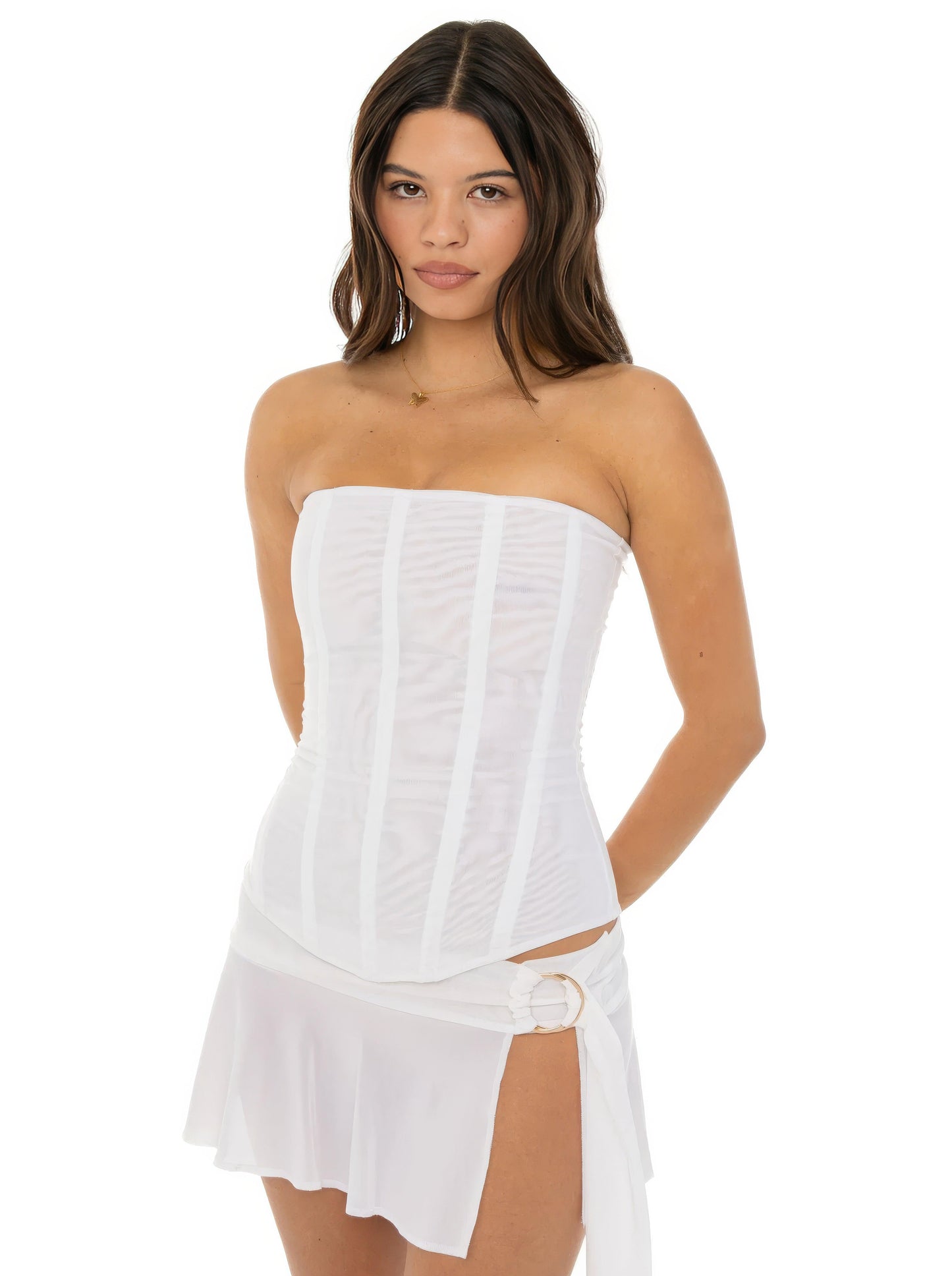 Clara - Strapless Transparante Bustier Top voor Dames