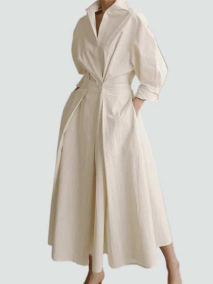 Elegante A-Lijn Maxi Avondjurk Met Lange Mouwen Voor Dames