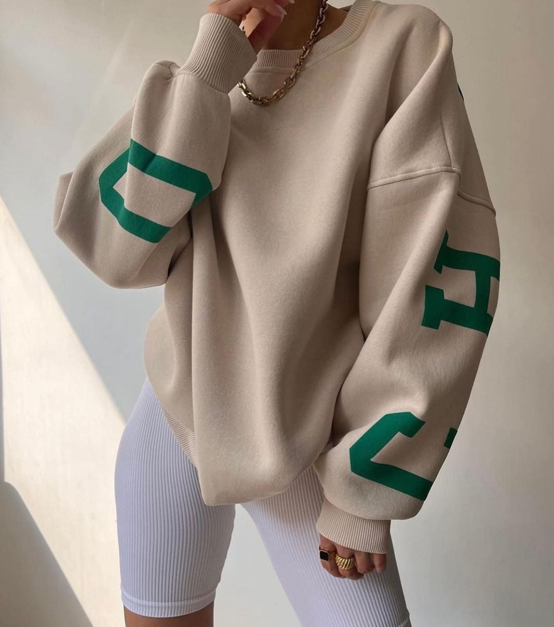 Mélisande - Oversized Cropped Sweatshirt voor dames