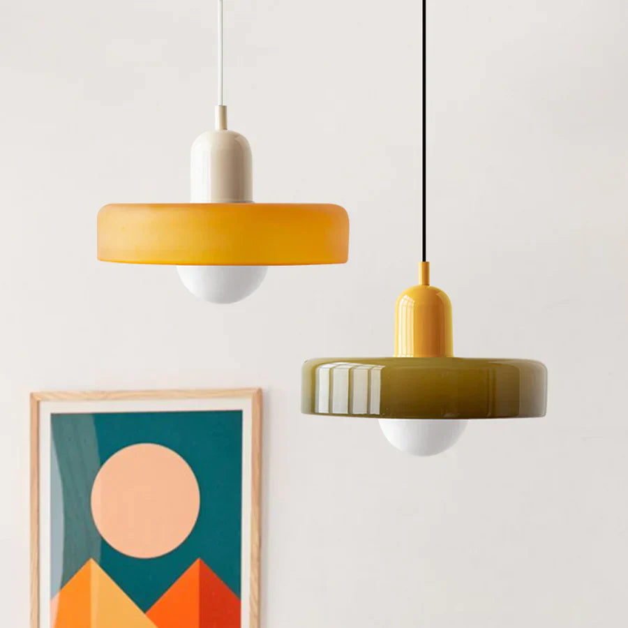 Scandinavische Hanglamp Met Glazen Afwerking