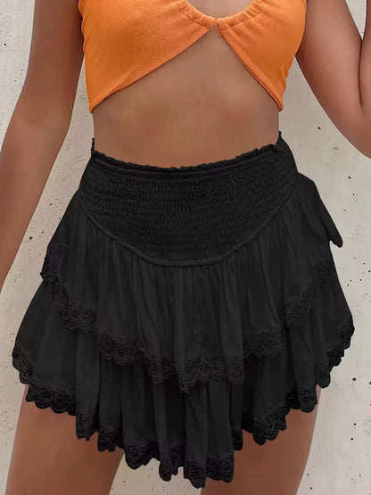 Casual Oversized Gebreide Dames Set met Mini Rok en Sweater