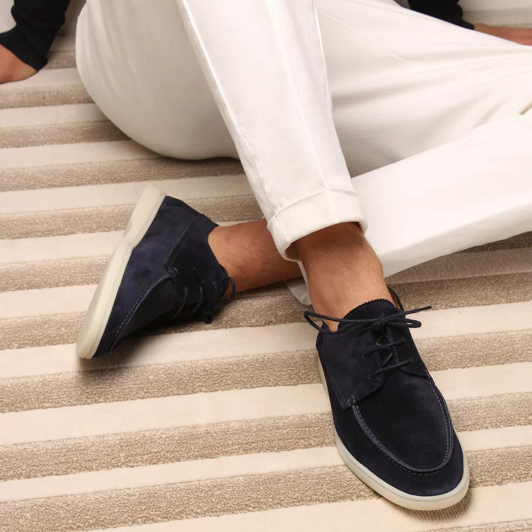 Heren Suède Loafers Met Comfortabele Zool