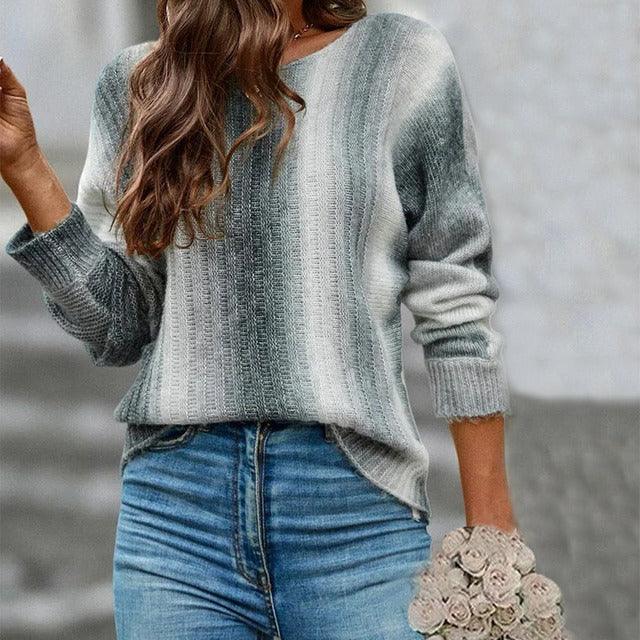 Ombre Gebreide Dames Sweater Winter