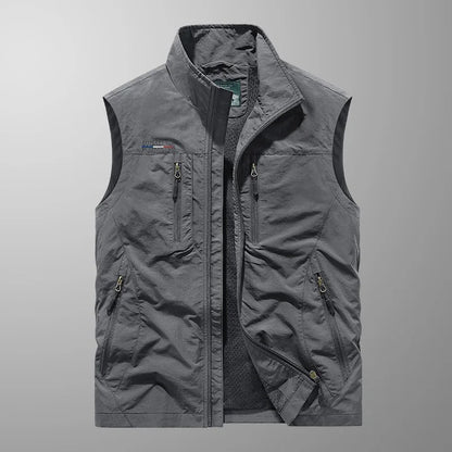 Heren Bodywarmer Met Rits En Opstaande Kraag Outdoor Vest