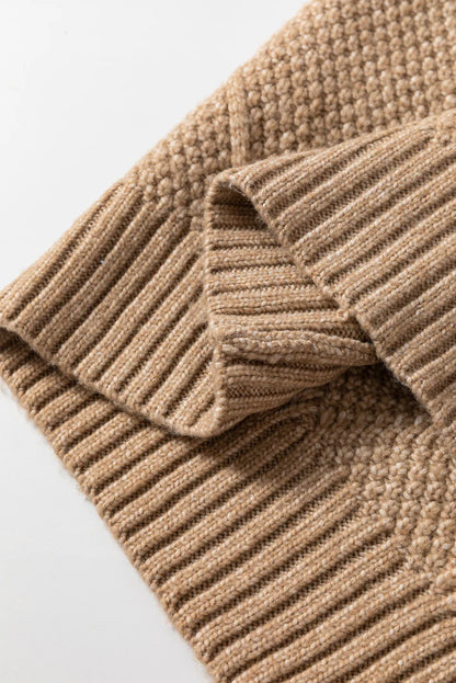 Warme Dames Kabelgebreide Mini Sweaterjurk