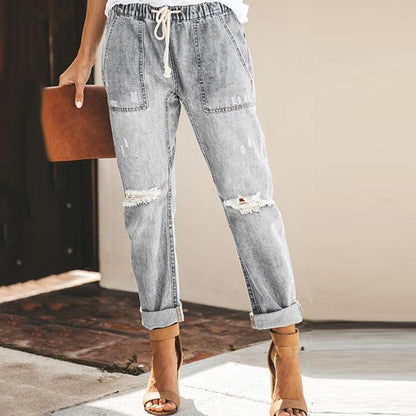 Zoë – Relaxed Fit Jeans met Elastische Taille voor Dames
