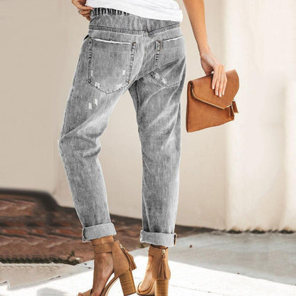 Zoë – Relaxed Fit Jeans met Elastische Taille voor Dames