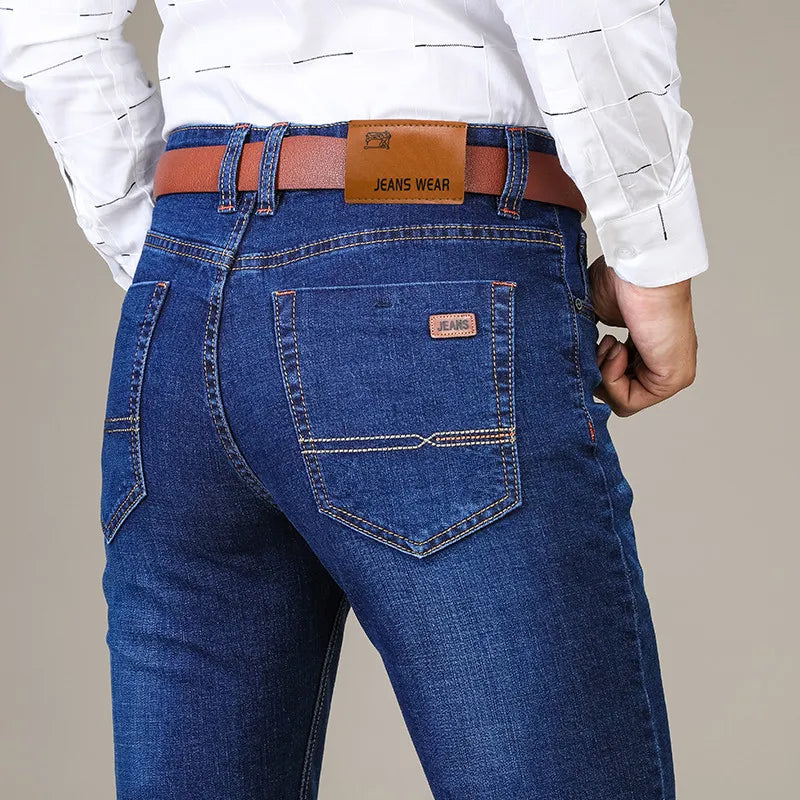 Stretch Jeans voor Heren Slim Fit Comfortabele Spijkerbroek