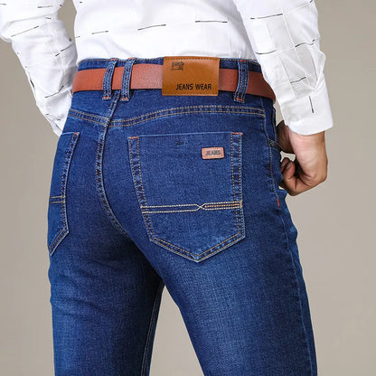 Stretch Jeans voor Heren Slim Fit Comfortabele Spijkerbroek