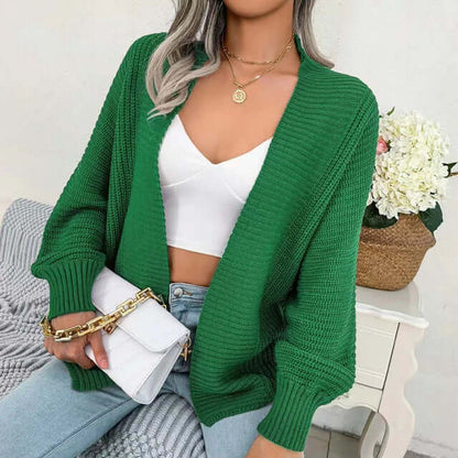 Gebreide Cardigan met Lange Mouwen Openvallend Model voor Vrouwen