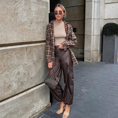 Camille - Oversized Retro Geruit Overhemd voor dames