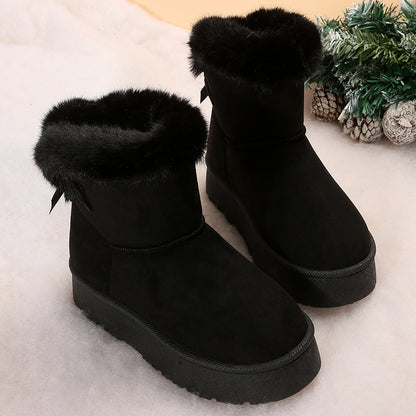 Dames Winter Enkellaarzen Bont Voering Dikke Zool