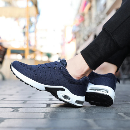 Sportieve Heren Sneakers Met Ademend Mesh En Dempende Zool