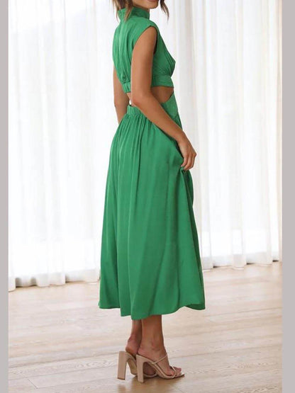 Aneta - Midi-jurk met uitgesneden taille voor dames