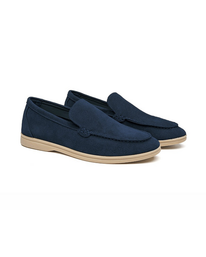 Half Zip Kabeltrui met Suède Loafers 2 Delige Set Comfortabel en Stijlvol